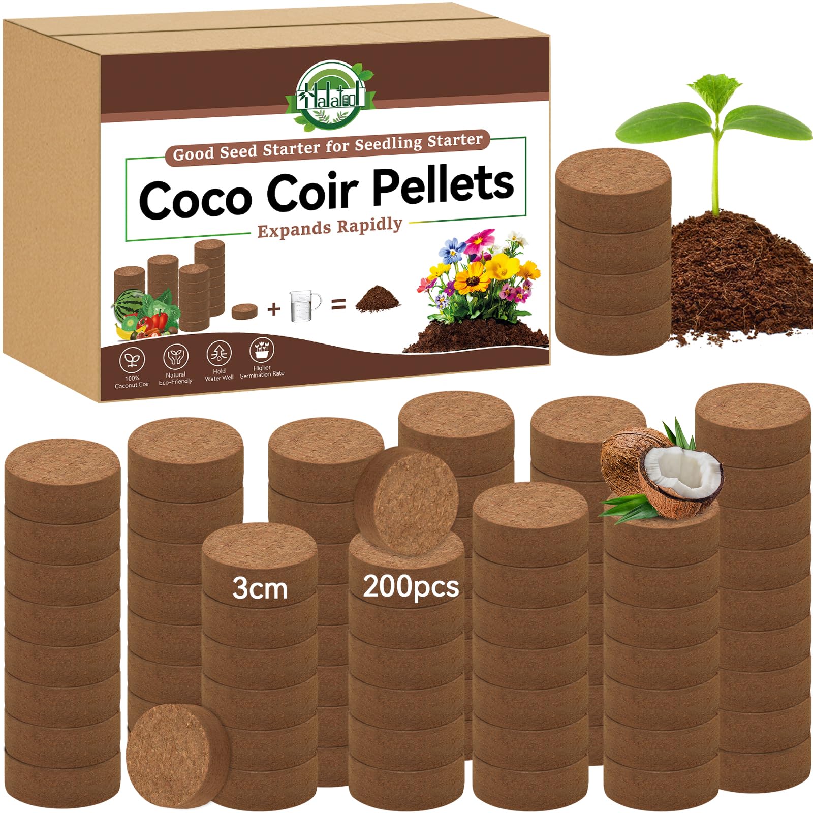 Halatool Coco Coir Pellets