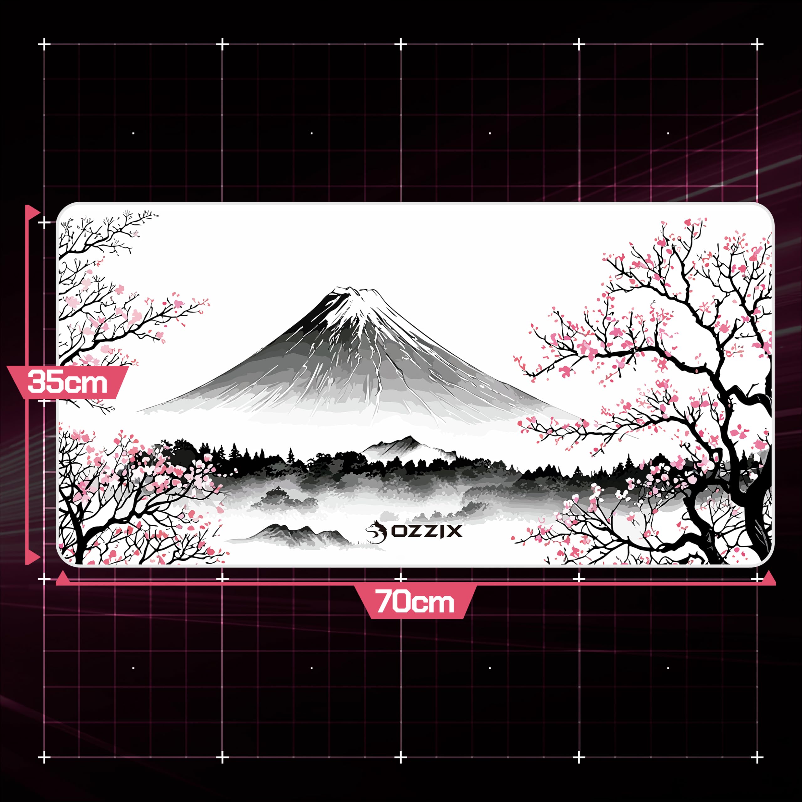 Mousepad Gamer Sakura 70x35 Speed Premium Cultura Japonesa Monte