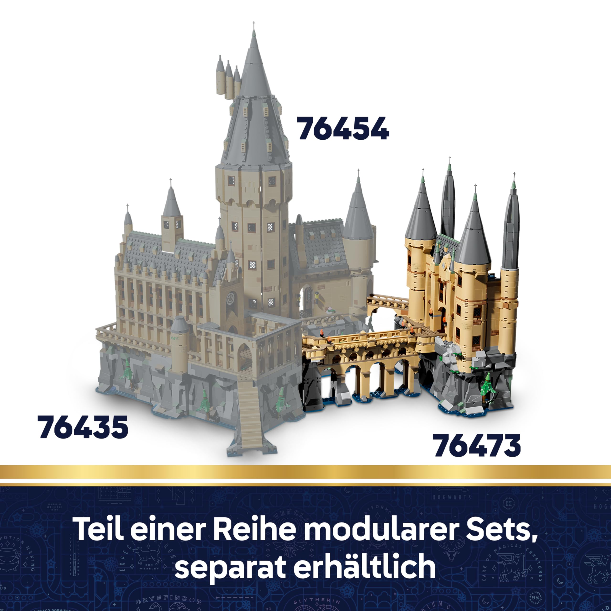 LEGO Harry Potter Schloss Hogwarts: Ostflügel Spielzeug - Miniatur Modellbausatz mit 13 Minifiguren & sammelbarem Patronus - DIY Deko - Geschenkidee für Mädchen, Jungen & Fans ab 10 Jahren - 76473