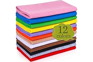 12 Rolls of Vibrant Felt Fabric Sheets for Imaginative Creations