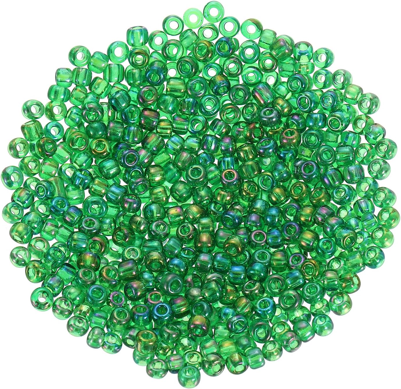 uxcell 2000 Pcs Glass Seed Beads Bulk, 3mm Mini Loose Glass Bugle Beads for DIY Earrings, Necklaces, Bracelets, Jewelry Making, Dark Green