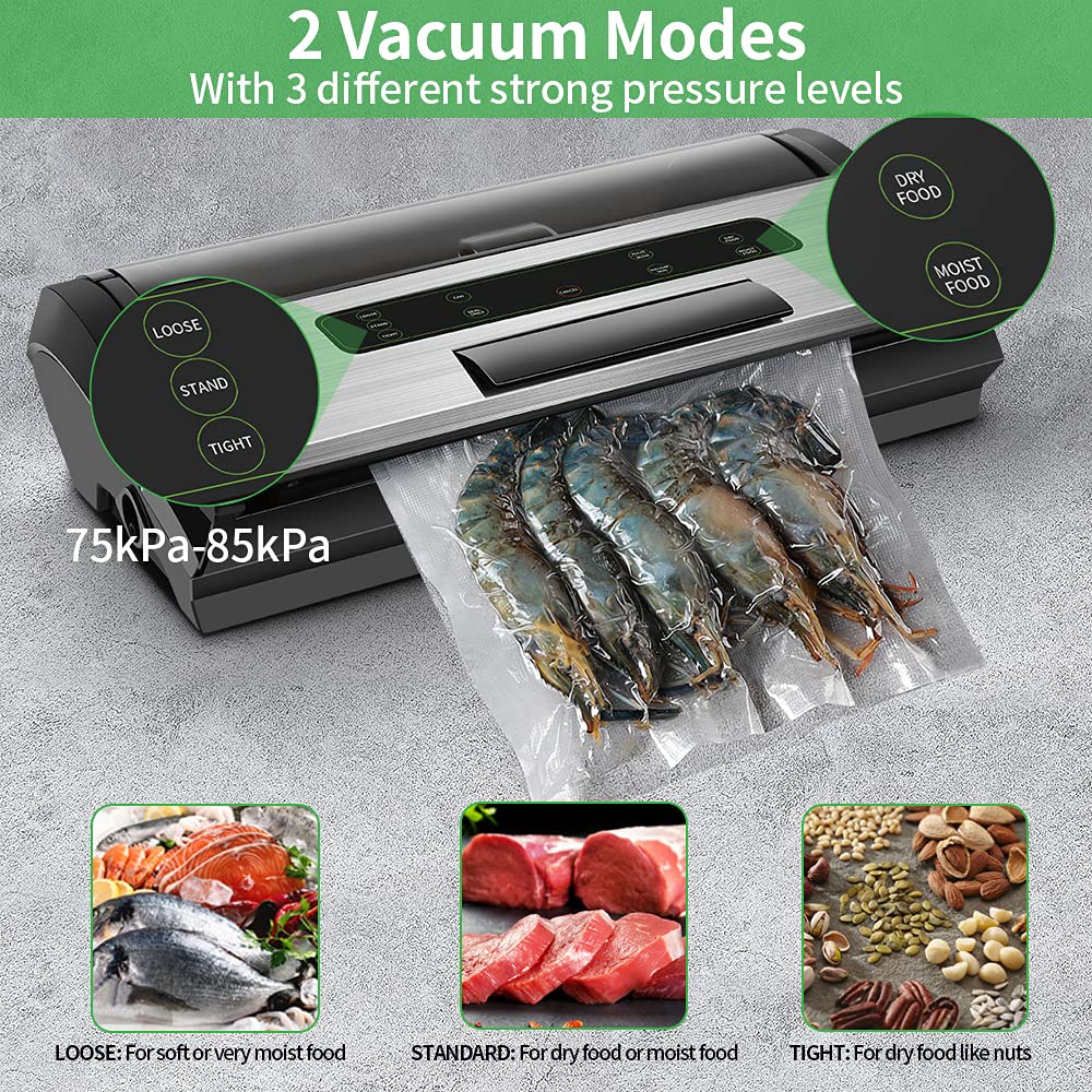 Commercial Vacuum Sealer Machine, 85Kpa Stainless Steel Vacuum Sealer