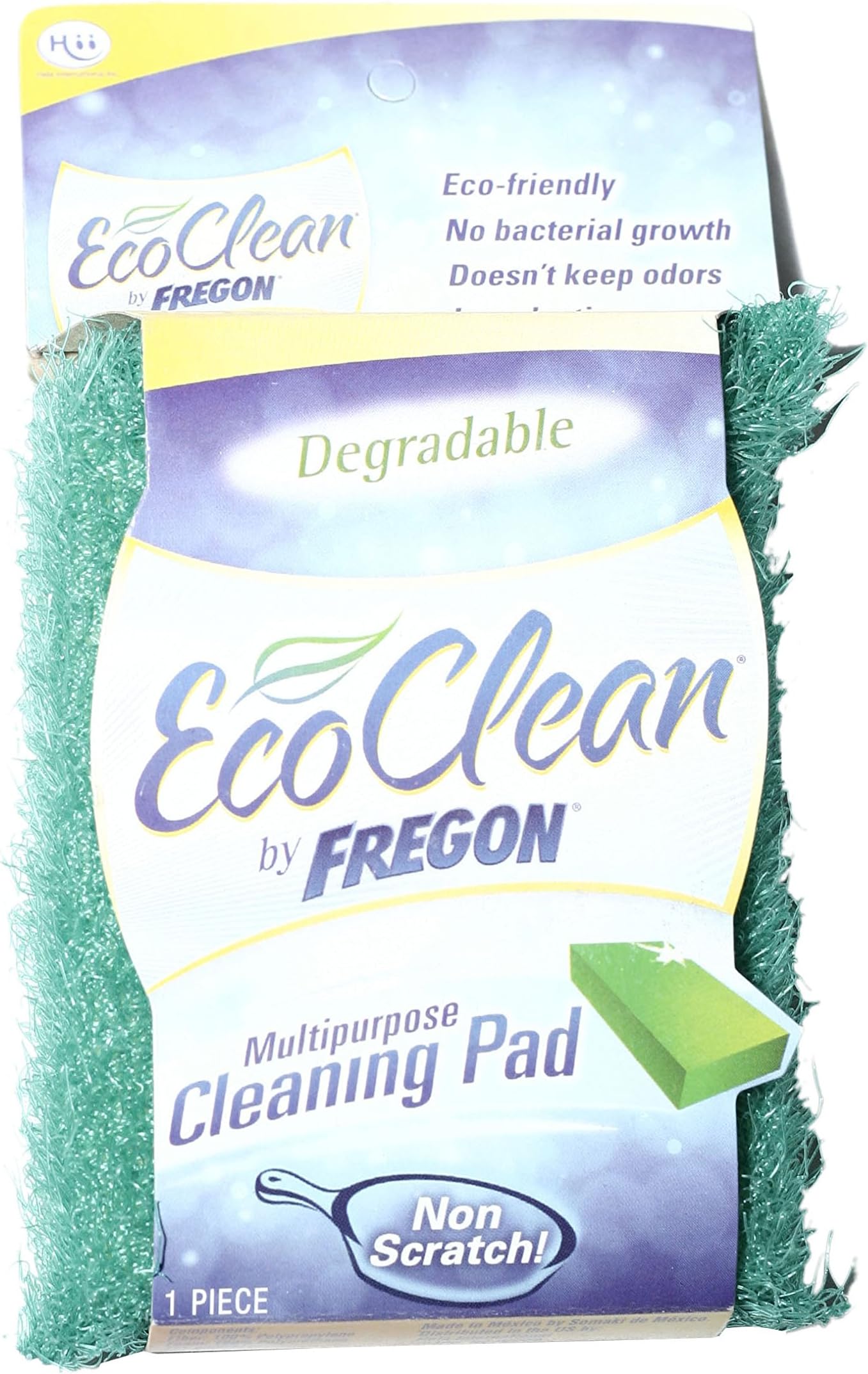 Fregon EcoClean Multipurpose Scrubber For Pots, Pans, Kitchen, and Bathroom, Green