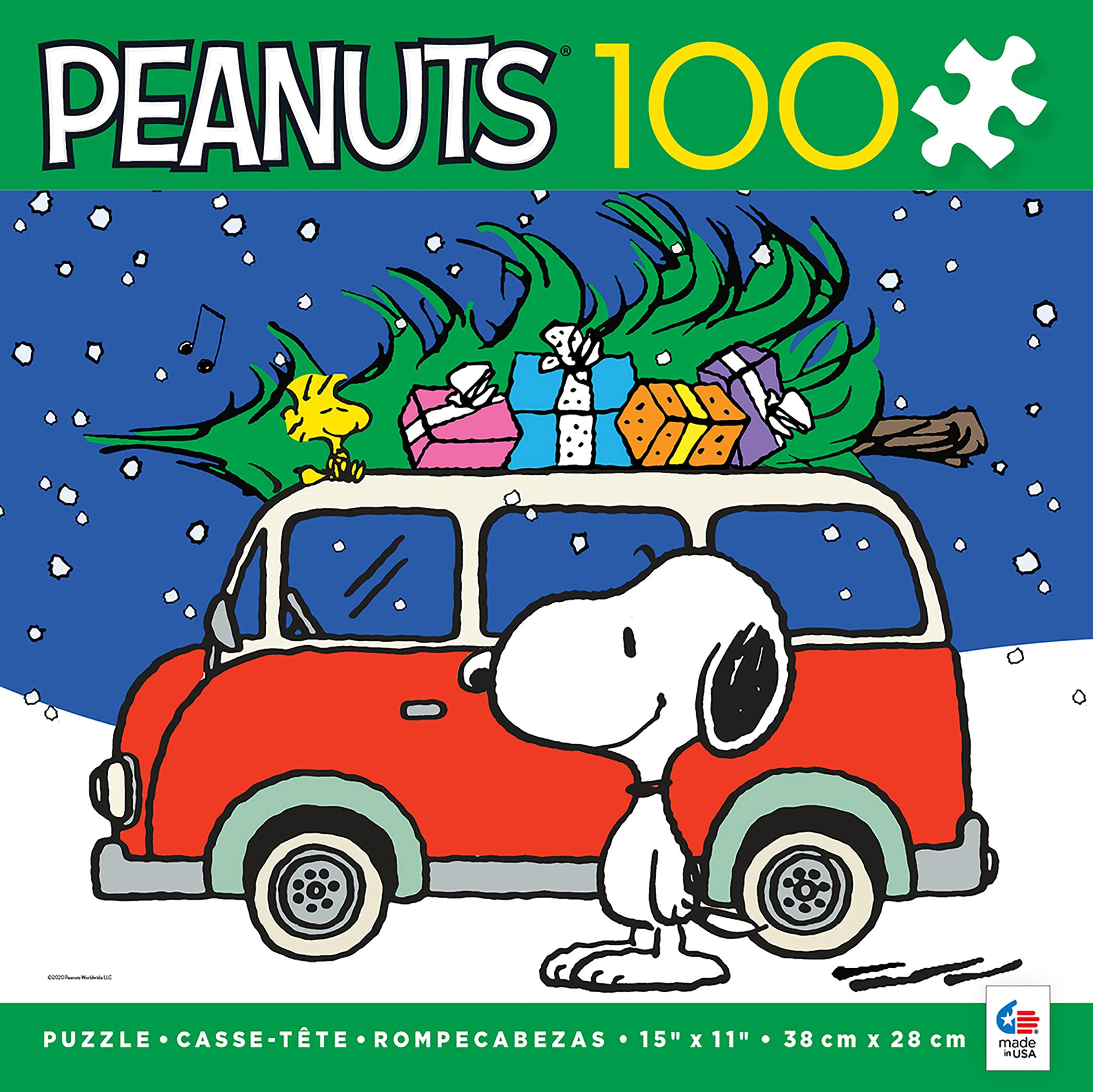 Ceaco - Peanuts - Peace and Presents - Holiday - 100 Piece Jigsaw Puzzle