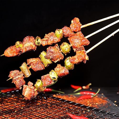 Miniatura 4 de Fasmov Paquete de 1000 brochetas de bambú natural, brochetas de bambú para aperitivos de barbacoa para parrilla, brochetas, frutas, aperitivos,