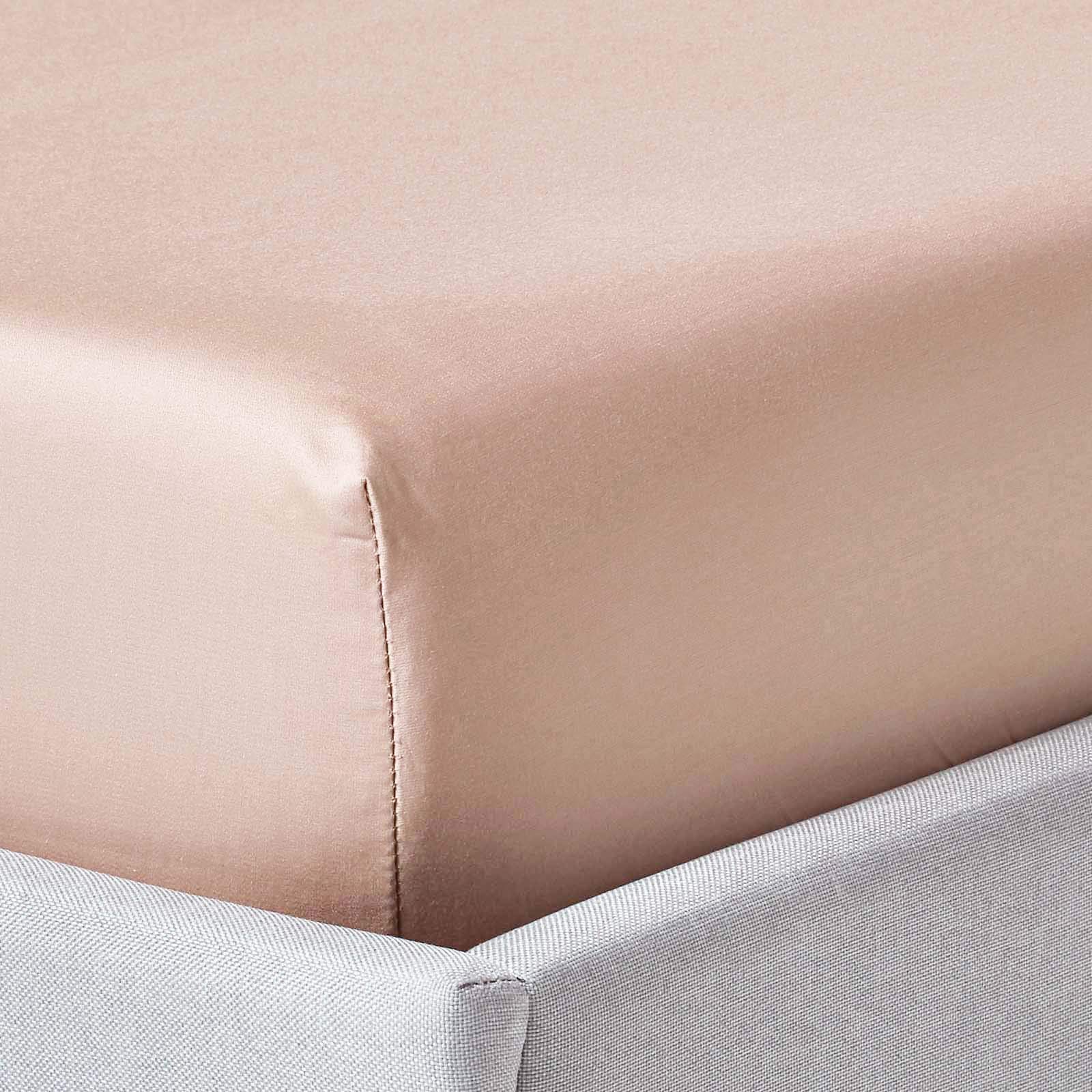 Homescapes Unisex Beige Egyptian Cotton Deep Fitted Sheet 18 Inch 1000 Thread Count In | Size: Super King Fitted