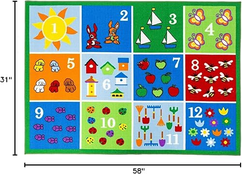 Miniatura 2 de Home Must Haves Alfabeto Educativo/mapa de ruta reversible Fun Kids Area Alfombra (31 x 58 pulgadas)