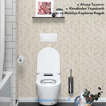 TechnoSmart 45cm×100cm Kendinden Yapışkanlı Kaplama Kağıdı Mutfak Dolap Masa Duvar Modern Görünümlü