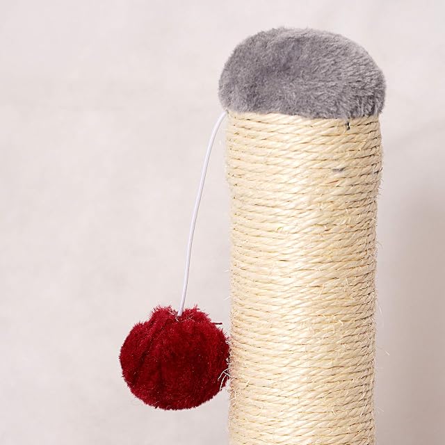 Foto 5 de 7 de Poste rascador para Gatos Rascador para Gato Postes rascador para Gatos de 27 x 27 x 32 cm Pelota Colgantes…