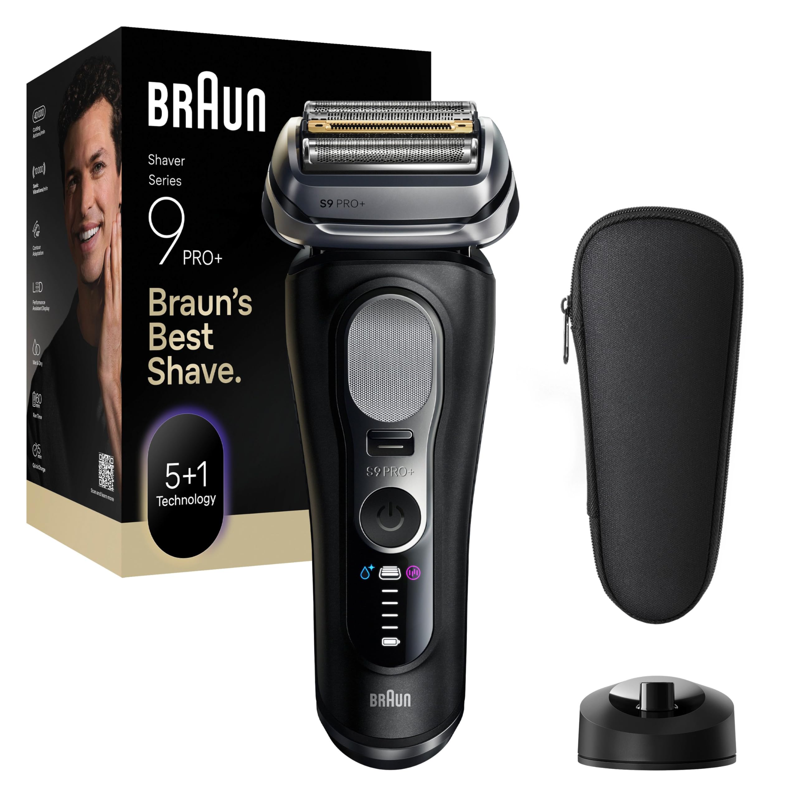 Braun Elektrorasierer Series 9 9610S Rasierer Schwarz (Synchro-Sonic)