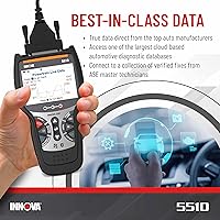 Vista 4 de INNOVA 5510 OBD2 Scanner, Scan Tool for ABS, All System Scanner, Caliper Service, Brake Pad Life, Read/Erase ABS/SRS Codes, Reset Oil Light, Live