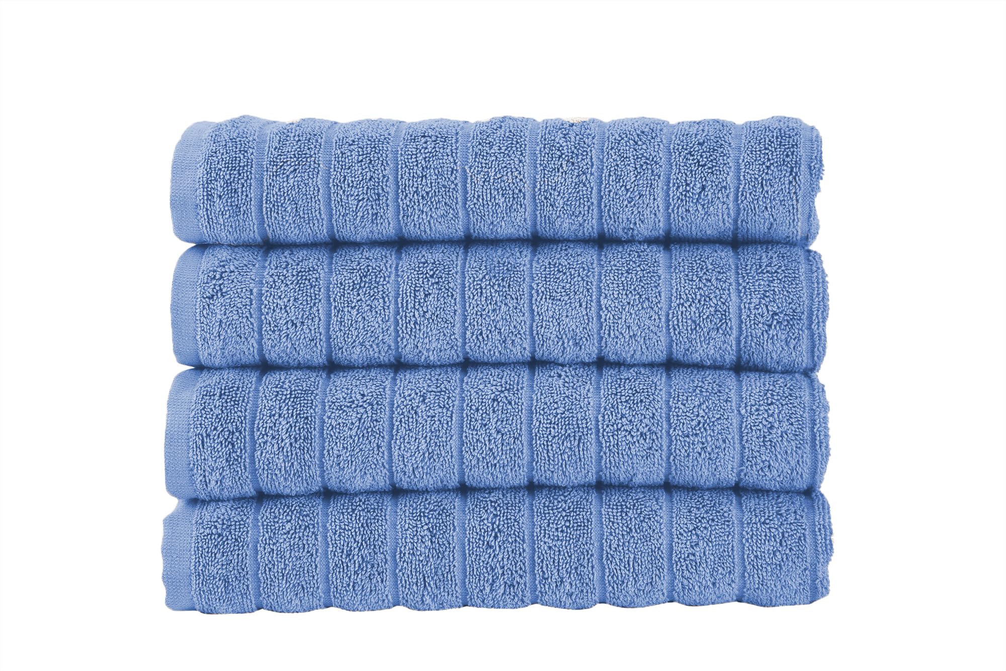 Classic Turkish Towels CTT Premium 4 Pack Bath Towels Set, Made with 100% Turkish Cotton, Spa & Hotel, Quick Drying Towels, Absorbent & Comfy | 27"x54" (Blue)