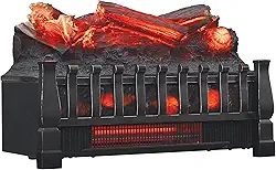 Duraflame Aquecedor de Quartzo Infravermelho com Efeito de Lareira, 5.200 BTU, Preto