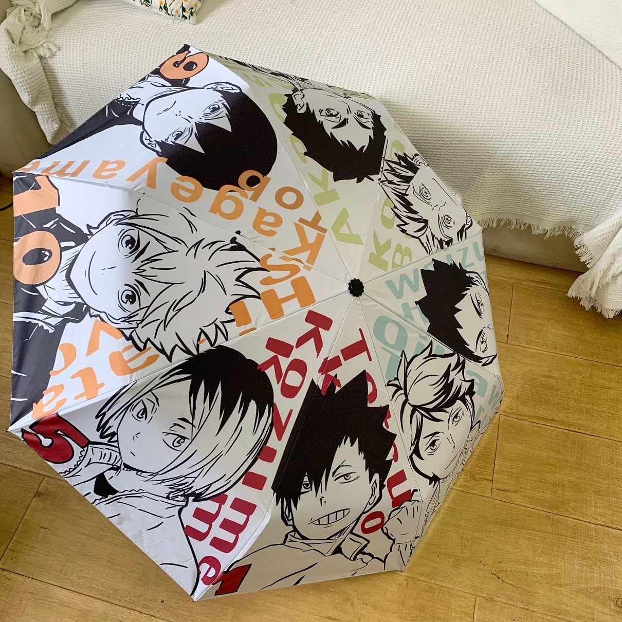 Amazon.co.jp: ハイキュー 傘 折りたたみ傘 8本骨 自動 手動 日向翔陽