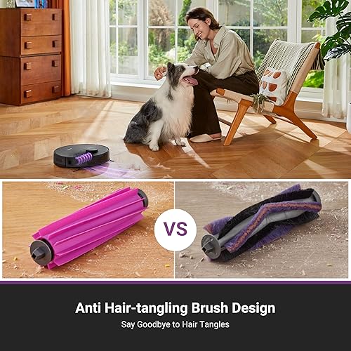 Miniatura 6 de Eureka Aspiradora robot E20 Plus con estación de vaciado automático sin bolsa, combo robótico de aspiradora y trapeador, capacidad de 45 días,