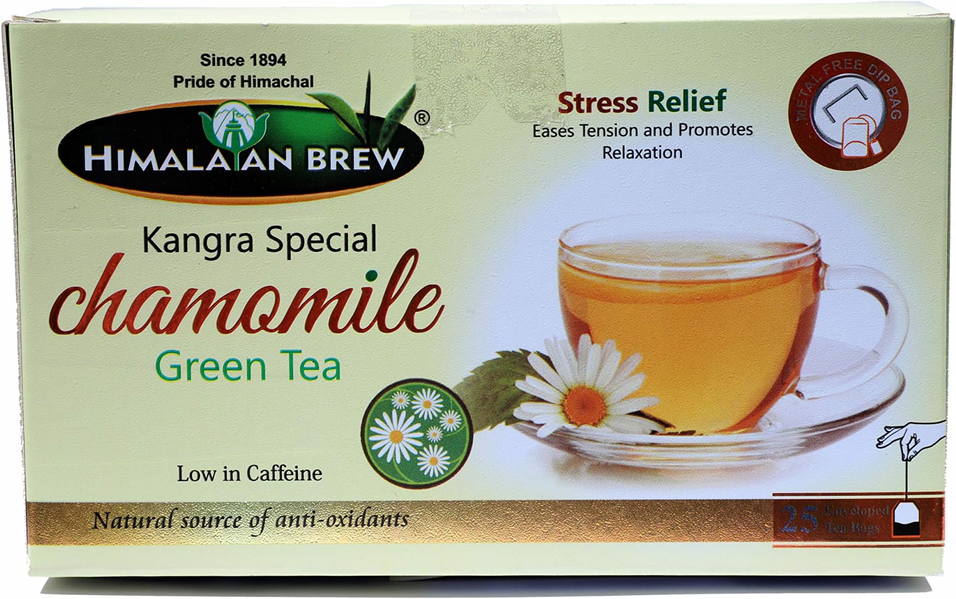 Chamomile Green Tea Bags - 25 Bags