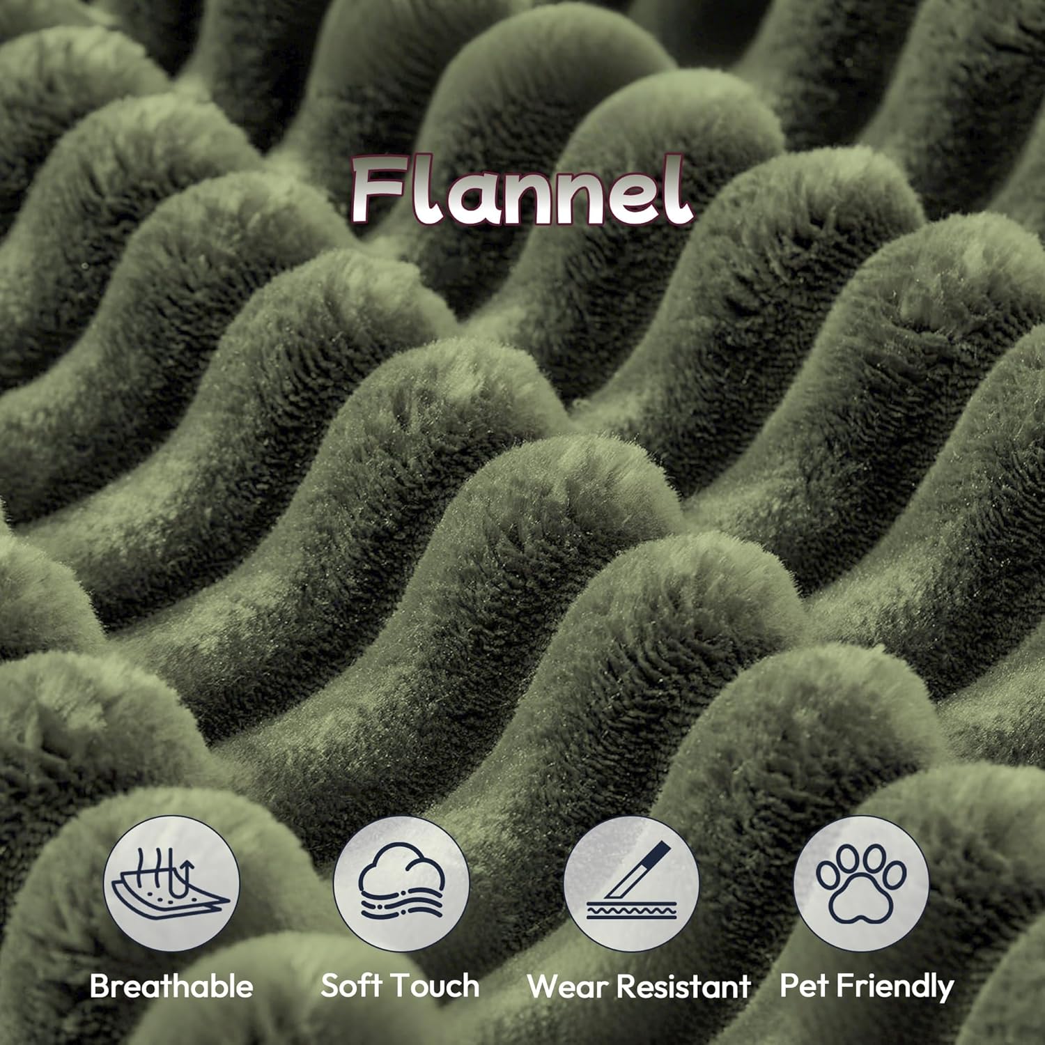 105" Cloud Sectional Couch with L-Shape Chaise,Modern Modular Sofa with Deep Seat, Fluffy Boneless Couches for Living Room Bedroom,No Assembly Required, Green (Plush Flannel Fabric)