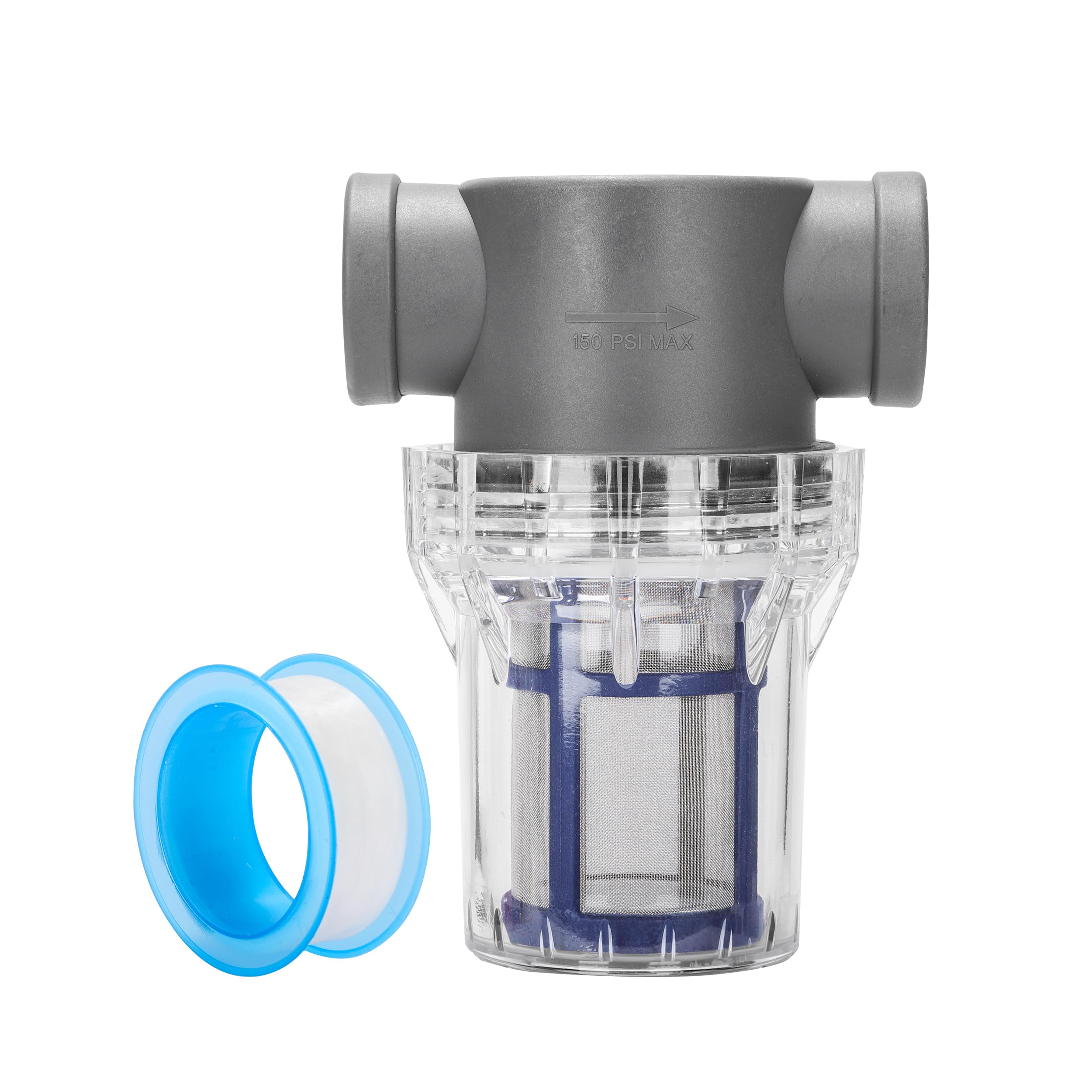 Filtro en línea de 3/4" con malla 100 que detiene sedimentos y protege tus equipos