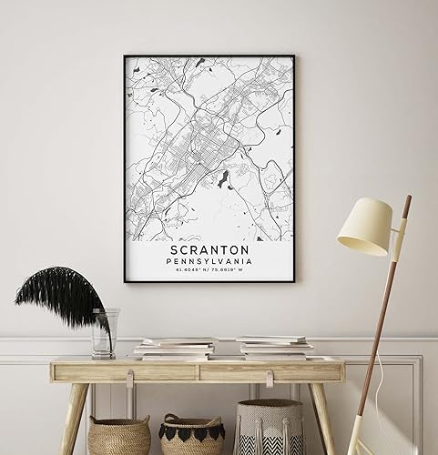 Miniatura 8 de Mapa de Scranton, Pensilvania, Light 2 (18x24)