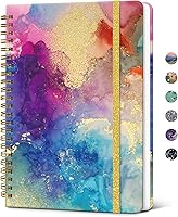 Vista 1 de Taja Spiral Lined Journal for Women, Notebook for Work with Pretty Cover, 140 College Ruled Pages, Hardcover Notebook for Journaling, Note Taking
