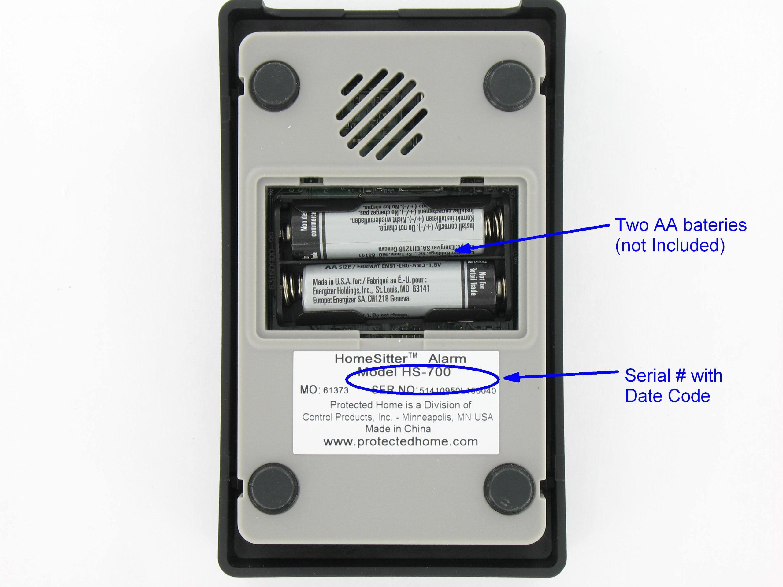 FreezeAlarm Homesitter Temperatura, woda, alarm zasilania HS-700 z wiadomością głosową na maksymalnie 3 numery telefonów/brak opłat za monitorowanie Control Products