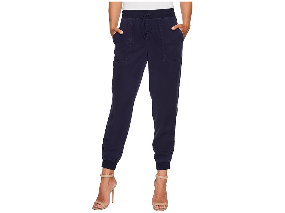 

TWO by Vince Camuto Tencel Twill Ribbed Jogger (Black Iris) Women's Casual Pants