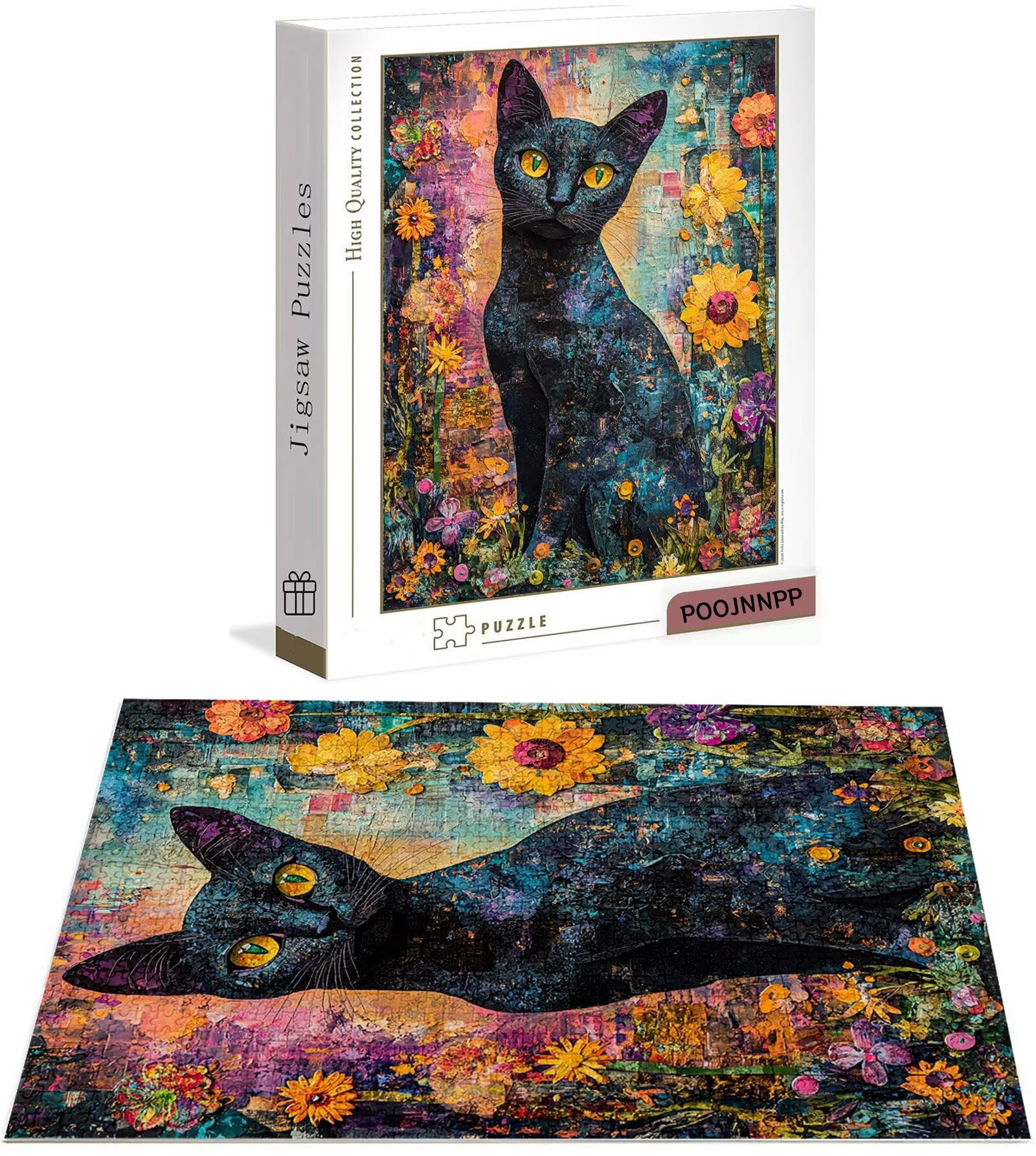Puzzle 4000 Pezzi per Adulti e Ragazzi, 3 4 5 Anni Puzzle Gatto 6 7 8 Anni Giochi Educativi Sostenibili Con Motivi Per Adulti Da Gioco in Legno Di Alta Qualità Jigsaw Fiore per Gioco Familiare B-6973