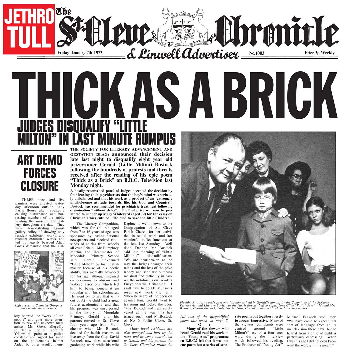 Jethro Tull - Thick As A Brick [Steven Wilson Remix] [New and Sealed] 180g LP