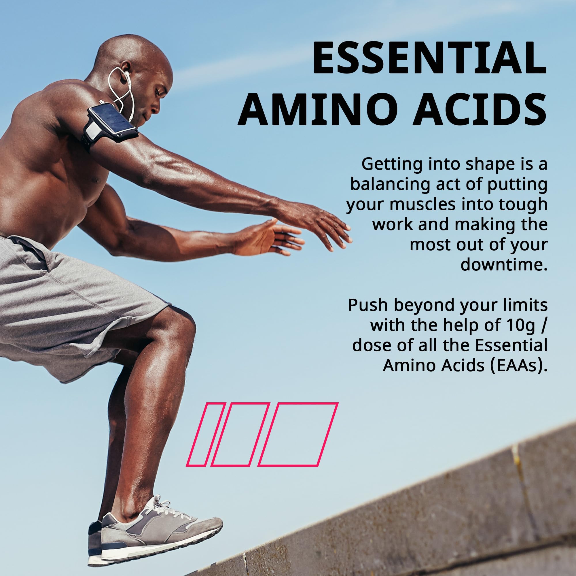 (inv) Granite Essential Amino Acids Powder for Muscle Recovery and Growth with 10g EAAs and 7g BCAAs - Soy-Free, Gluten-Free, 448g (30 Servings), Strawberry Lemonade