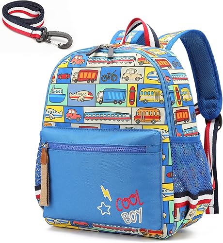 Miniatura 1 de Mochila de jardín de infantes de Cartoon Bus 12 para niños y niñas, mochila impermeable para niños pequeños, Carro