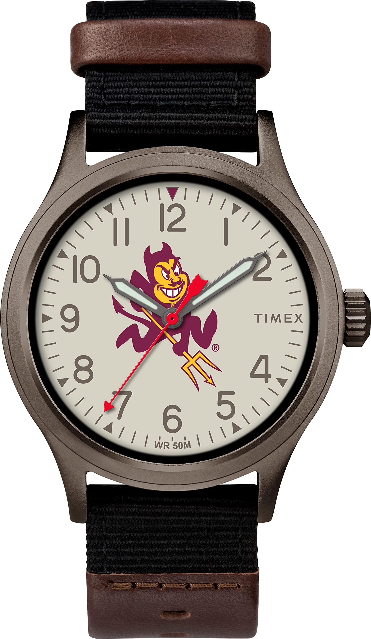 timex tribute men39s collegiate pride 40mm watch - arizona state sun devils with black fastwrap strap