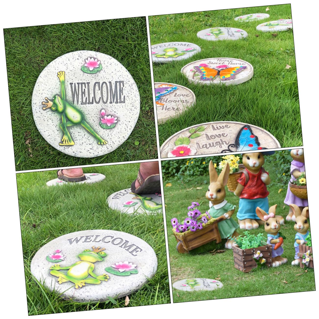 BESPORTBLE Pietra Da Giardino Decorativa Per Stepping Stone Accogliente Per Cortile e Giardino Design Creativo e Resistente Per Arredamento Esterno