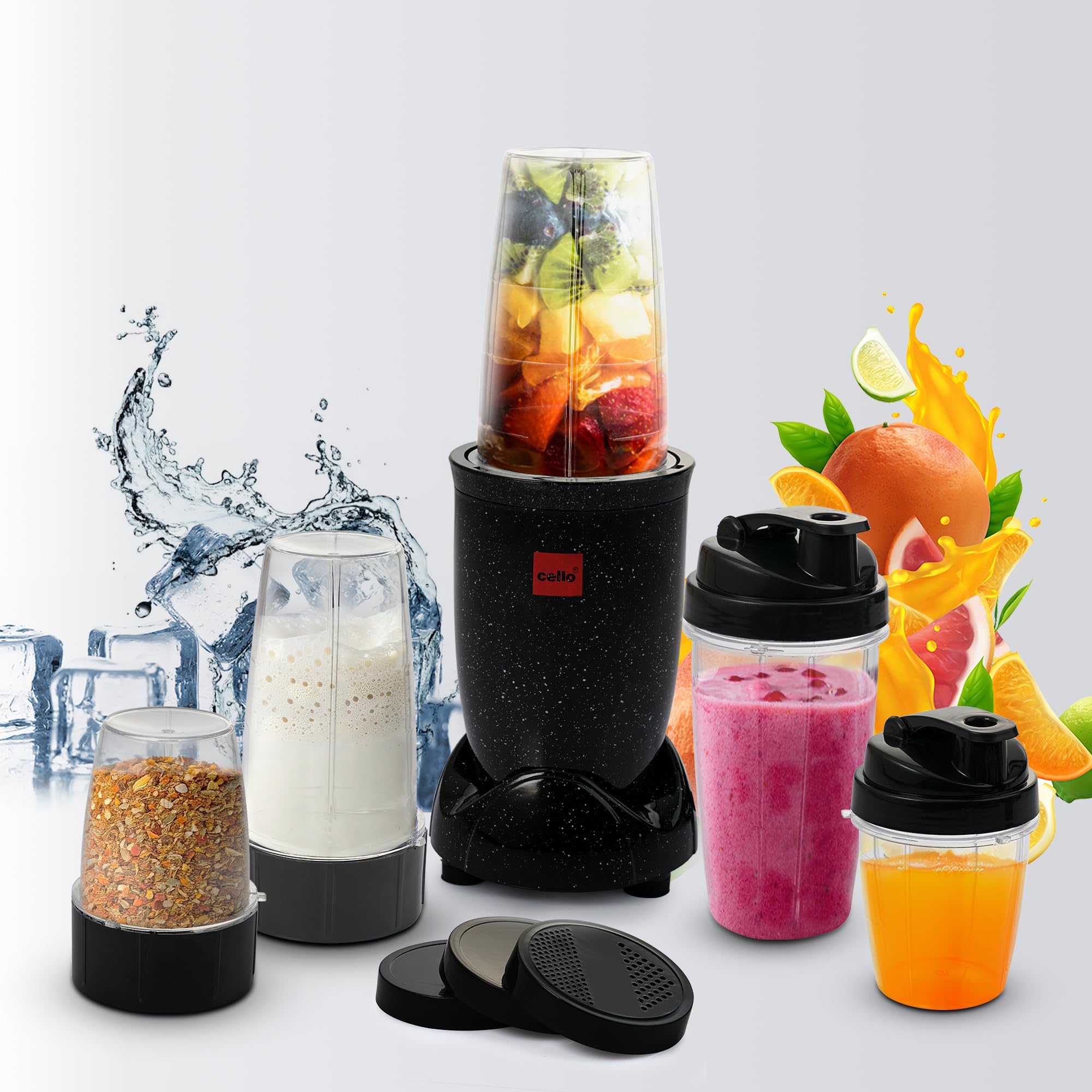 Cello Nutri Maxx Pro 5 Jars ISI Certified Mixer Grinder 500 Watts, Black | 2 x 500ml, 1 x 300ml Multipurpose Blender Jars, 1x500ml, 1x300ml Sipper Bottle with SS Blades |2 Years Manufacturing Warranty-image-43