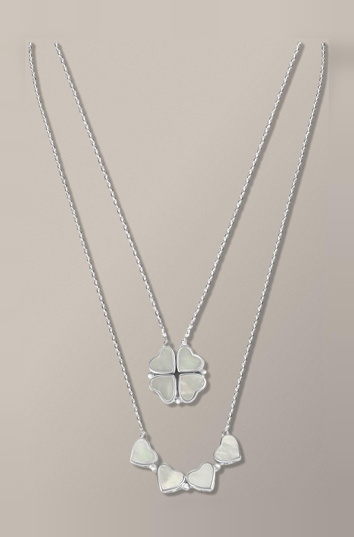 Silver Chest 925 Silver Pendant for Women and Girls with Silver Chain | Stylish Silver Necklace with AAA Cubic Zirconia stones