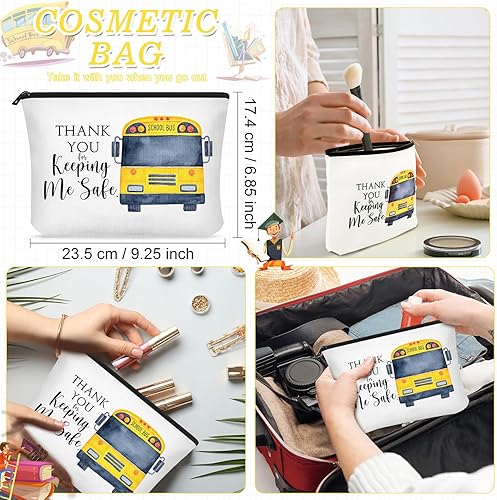 Miniatura 3 de Unittype 4 piezas de regalos de Navidad para conductores de autobús escolar, incluyendo bolsas de mano y bolsa de maquillaje para mujer, regalos de