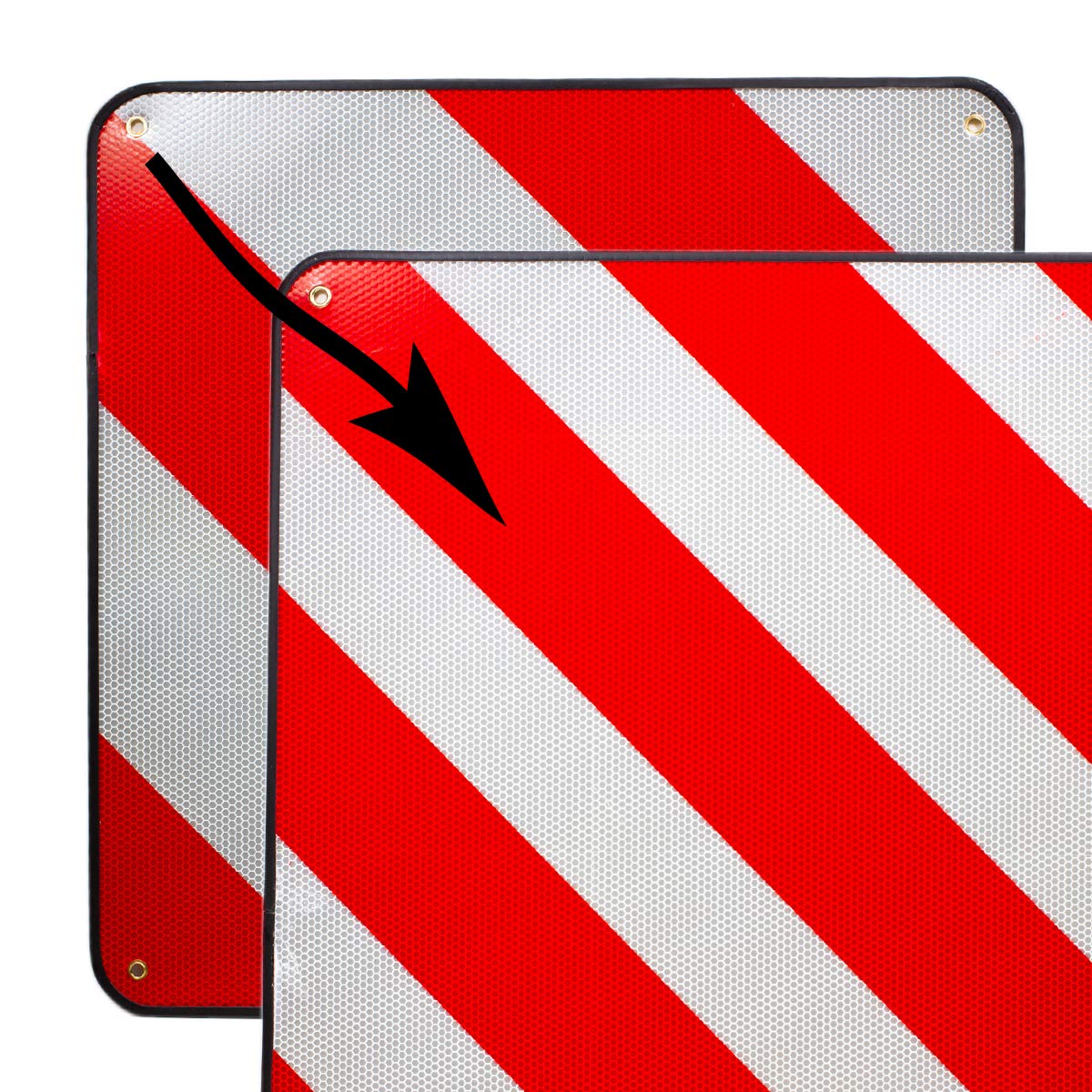 Warning Sign Spain and Italy 2-in-1 Red / White Aluminium Warning Sign 50 x 50 cm, red/white - Image 4