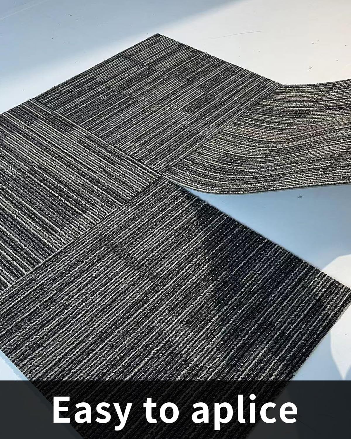 12Tiles/32 sq Ft-Carpet Squares, Commercial Carpet Tiles, 0.27" Pile Height, Tiles Carpet, PVC Backing Non-Slip, 20" x 20" Berber (Loop Pile)