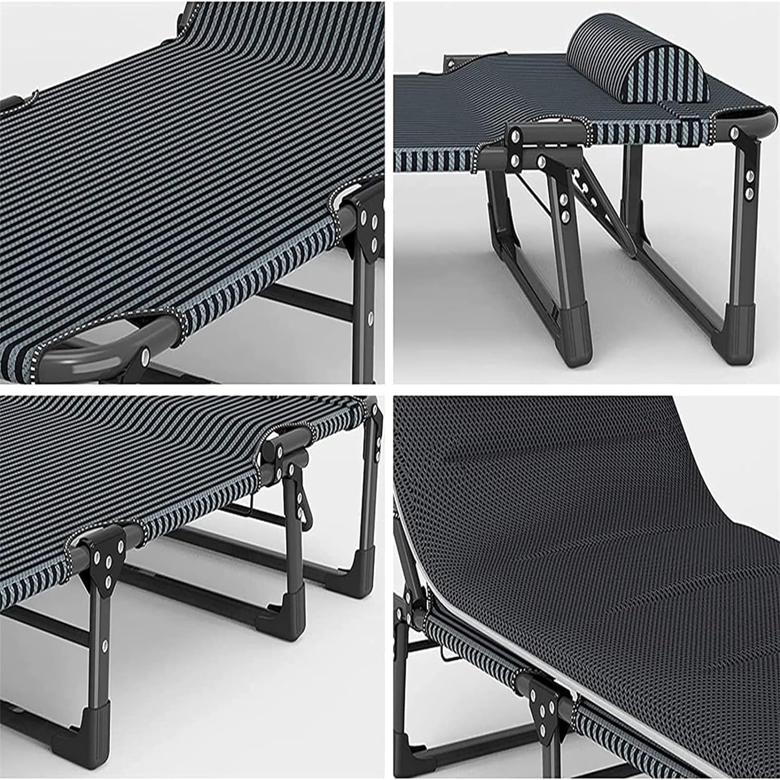 Lit Pliant Camping Adulte - Portable Pour Maison, Plage, Bureau - Capacité 4 Personnes - Tissu Oxford Et Fer - 3 Couches Confort