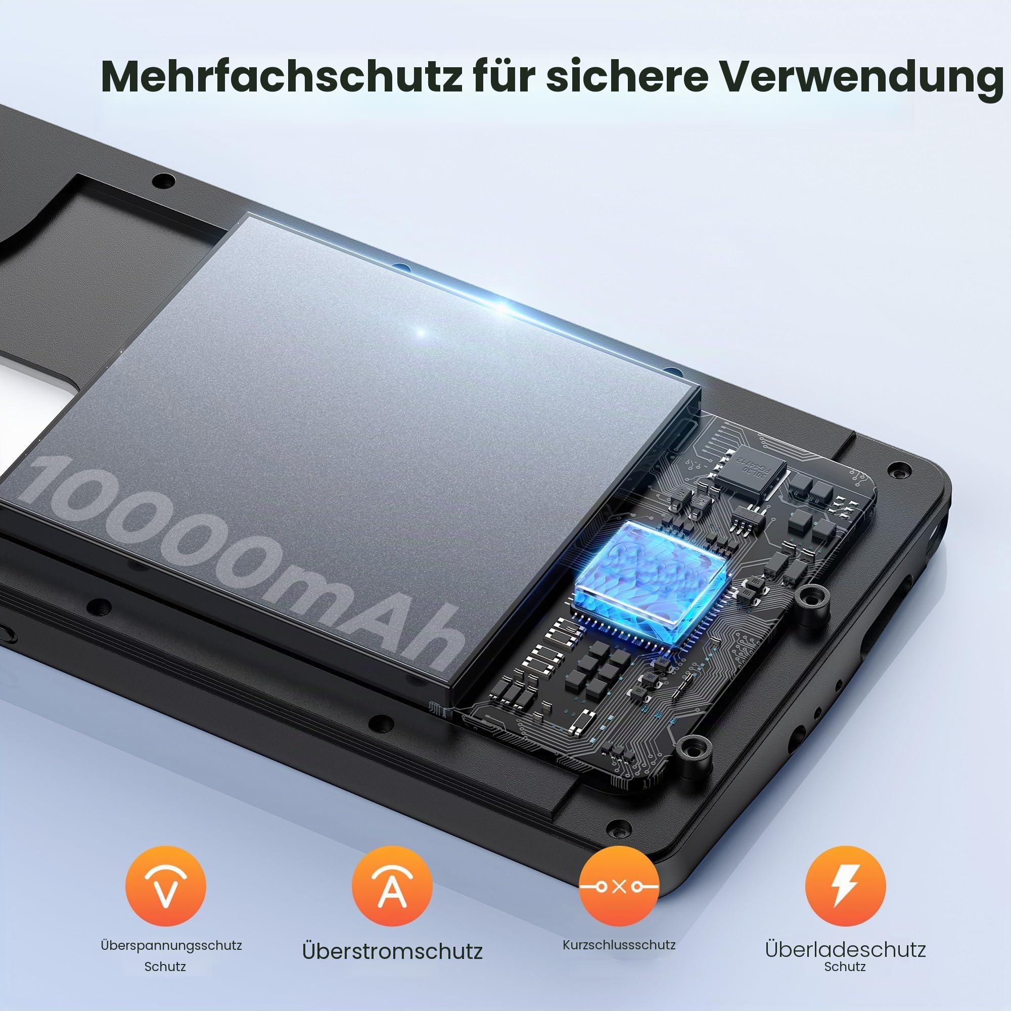 Schutzhülle für Samsung Galaxy S25 Ultra, echte 10.000 mAh, Akku-Schutzhülle, kabellos, intelligent, tragbar, Powerbank, externer Akku