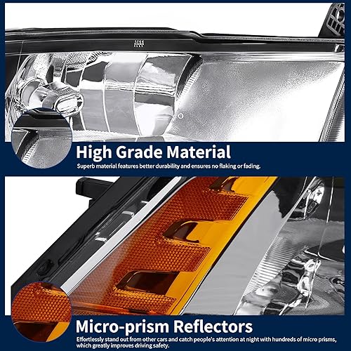 Miniatura 6 de AUTOSAVER88 Montaje de faros delanteros compatible con Dodge Ram 1500 2500 3500, modelo 2009 a 2018. Carcasa cromada con lámparas de circulación