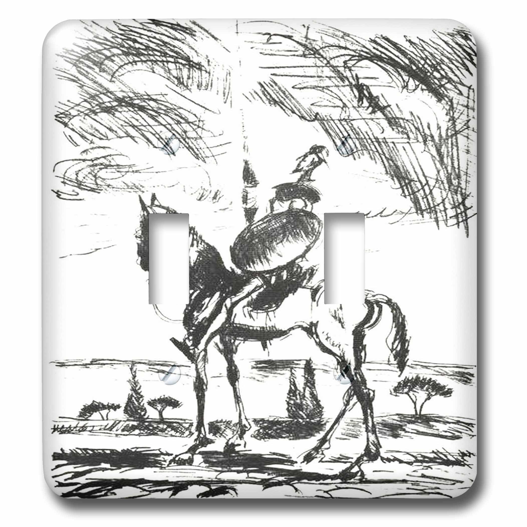 Don Quichote interrupteur double finition artistique haut de gamme 3dRose