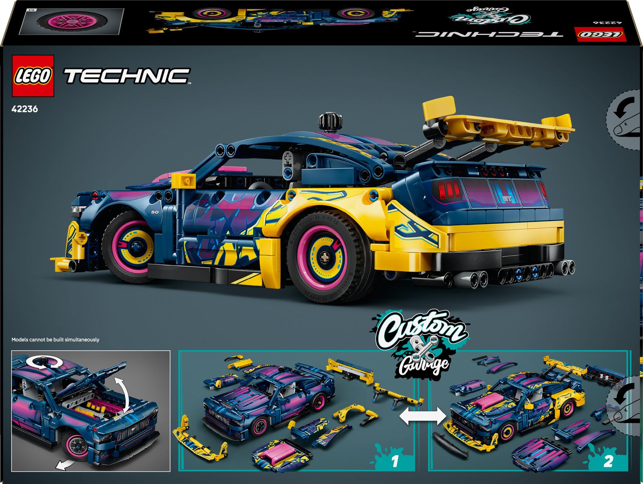 LEGO Technic Warsztat tuningowy: samochód Ford Mustang GT 42236 | Model samochodu, klocki konstrukcyjne Technic, prezent dla fana motoryzacji, zabawka dla 10-latka, 973 elementy