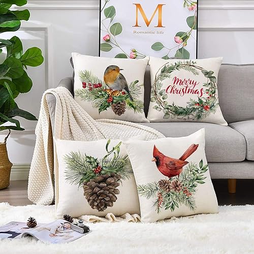 Miniatura 2 de rouihot Juego de 4 fundas de almohada de feliz Pascua con huevo de conejo, 18 x 18 pulgadas, decoración del hogar, fundas de almohada cuadradas para