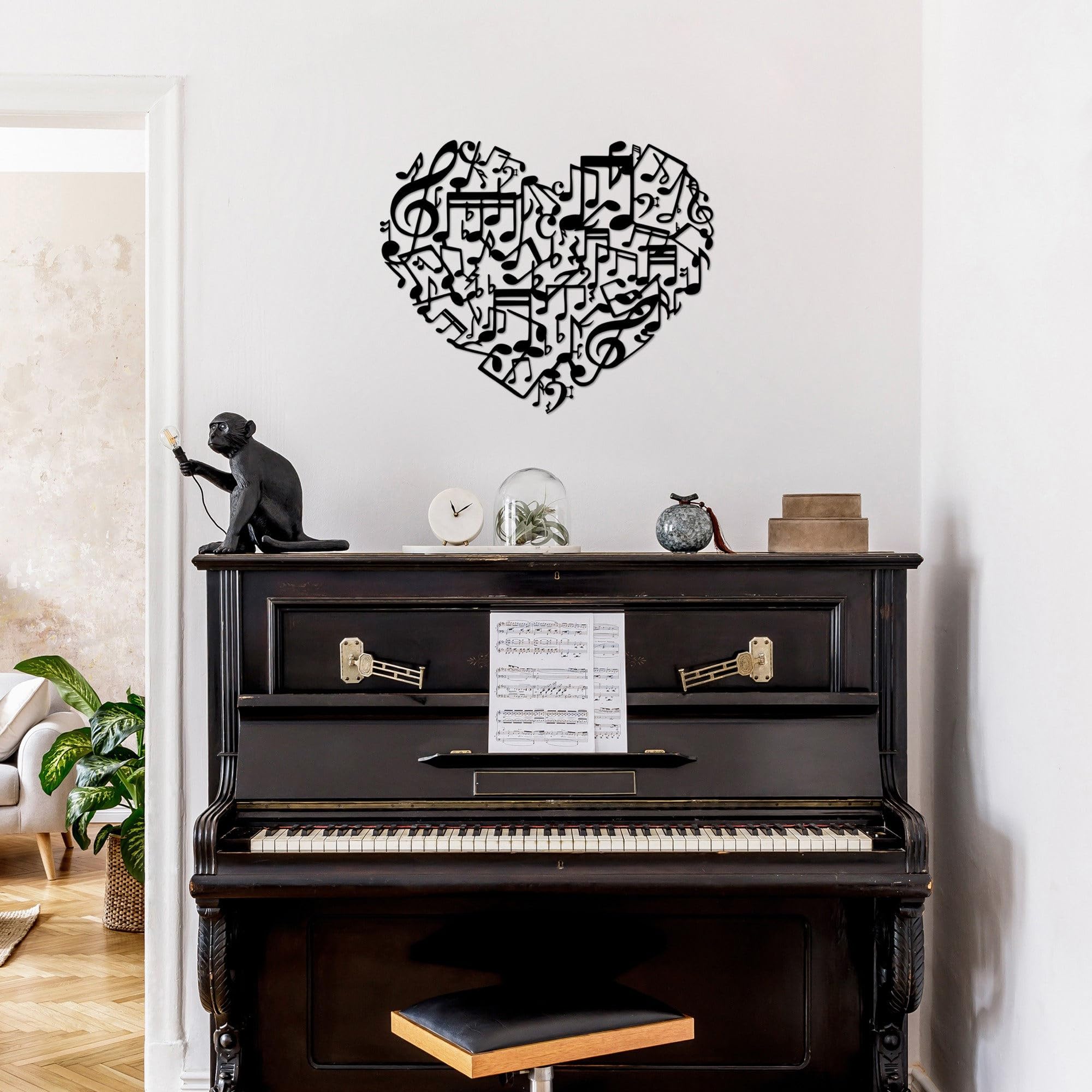 Stylish Black Decorative Metal Wall Accessory, 57 x 70 cm, 100% Metal, 1.5 mm Thickness, Perfect for Modern Home Decor & Unique Wall Art