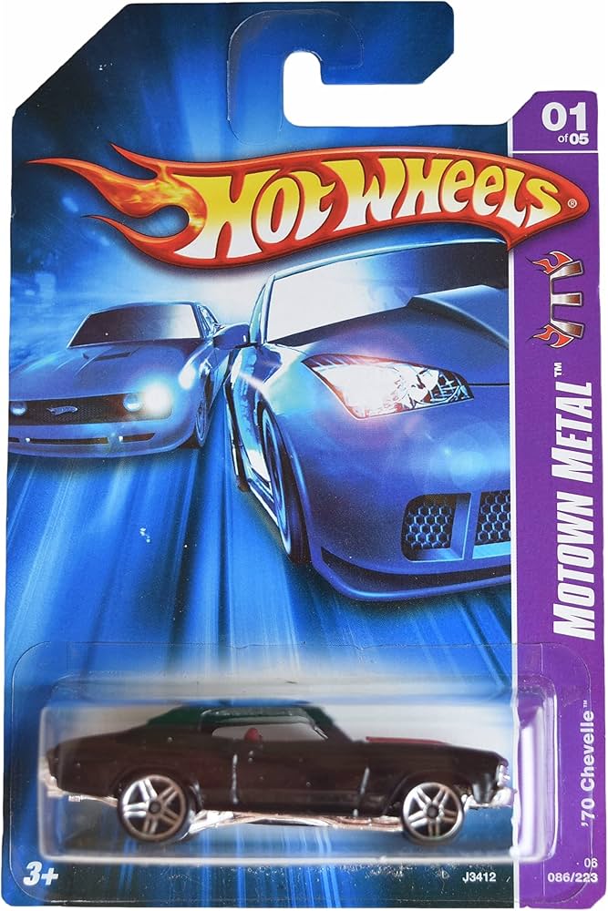 Amazon.com: Hot Wheels '70 Chevelle, [black] 86/223 Motown Metal 1