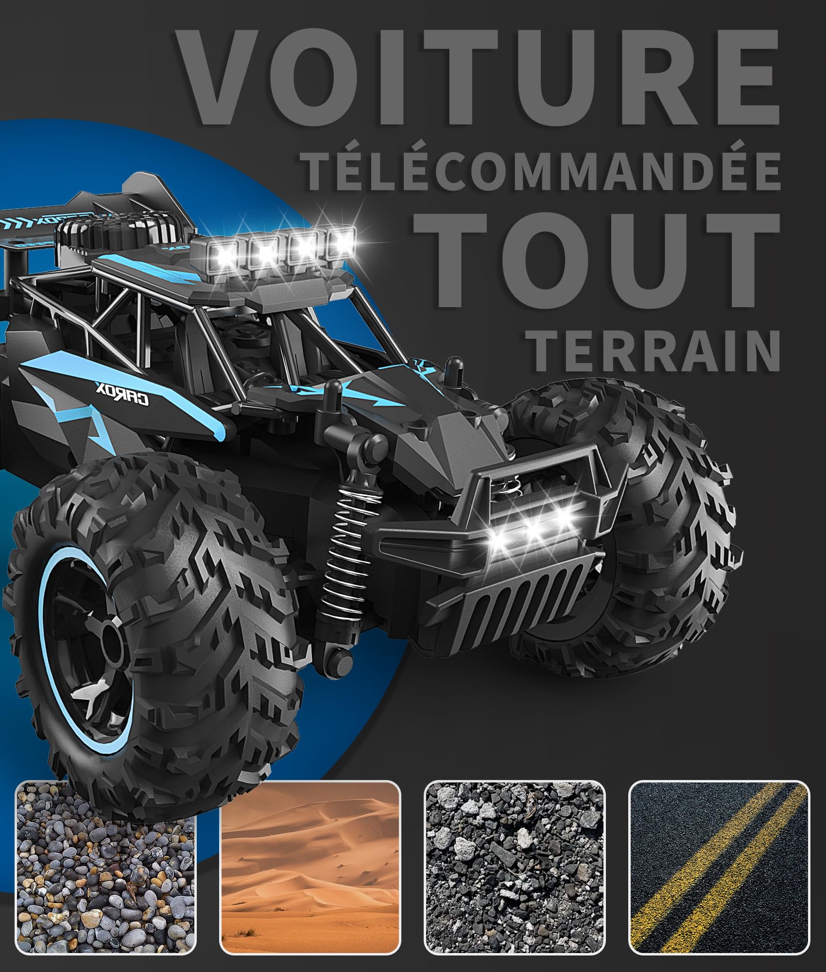 Carox 1:18 Monster Truck, 25 km/h, niños desde 6 años