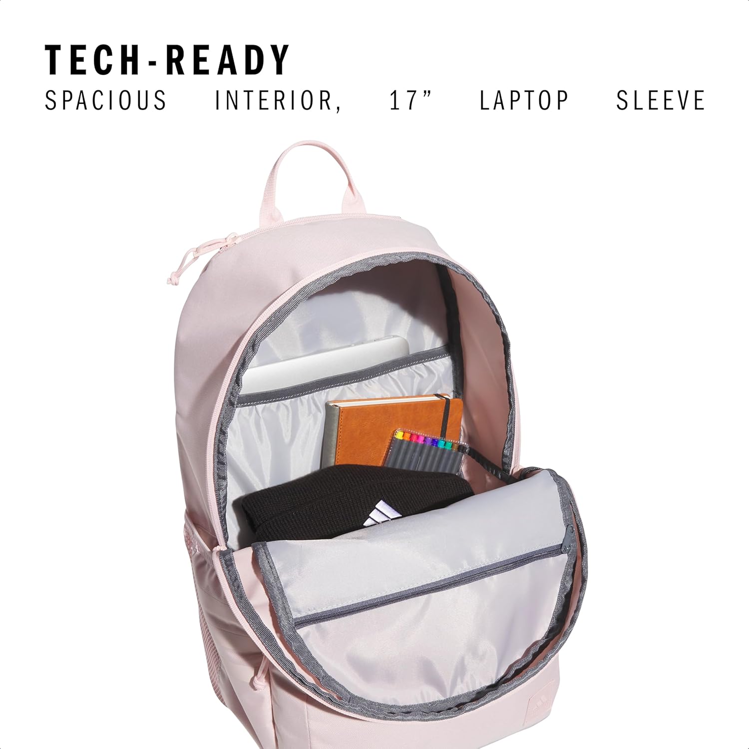 3-Stripe Classic backpack for men and women, bag with laptop sleeve - Image 2