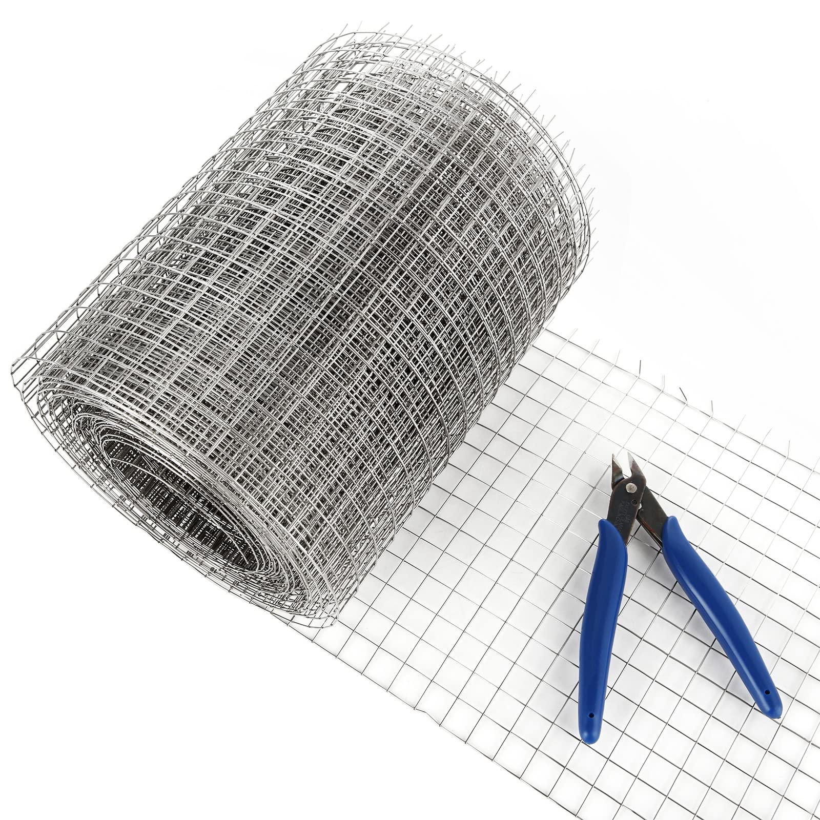 SENENQU Rotolo di Rete Metallica in Filo, 20cm x 10m, Maglia Saldata da 13mm Anti-Roditori, Rete in Acciaio Inox per il Controllo di Ratti, Topi, Conigli e Serpenti