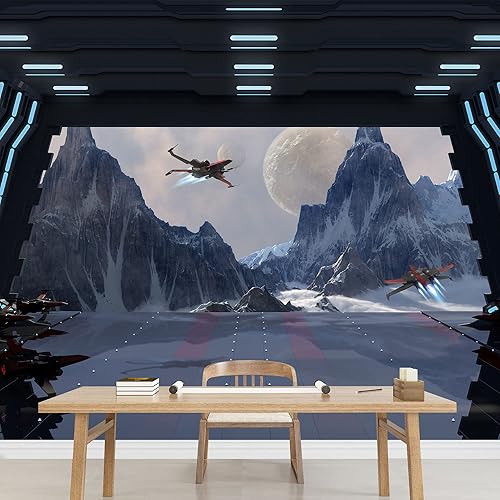 wall26 - Papel mural autoadhesivo para pared (tamaño grande), diseño de impresión del futuro