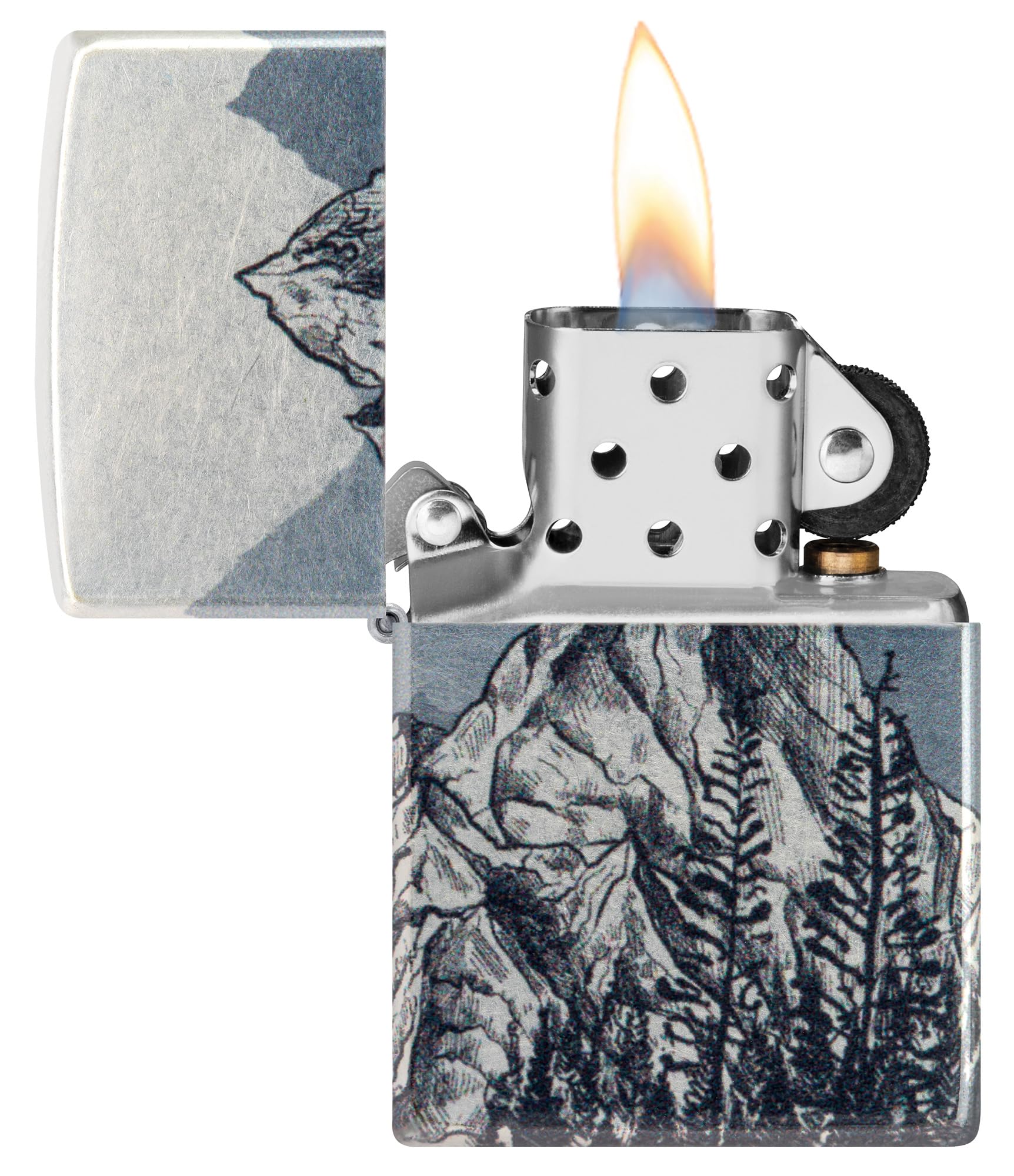 Zippo 48459 Mountains Design Model Windproof Pocket Fuel